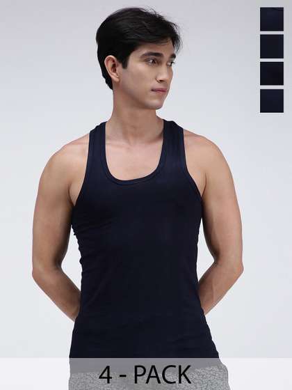 AMUL COMFY Pack of 4
                        Pure Cotton Sleeveless Innerwear Vests
                        AC-CVESTRN-NVY-2XL-4PC