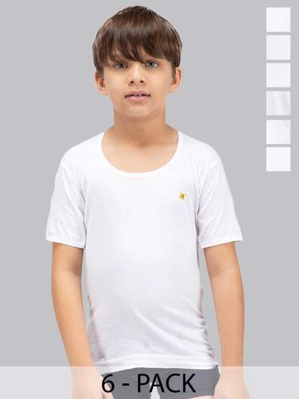 AMUL COMFY Boys Pack Of
                    6 Pure Cotton Undershirt Vests