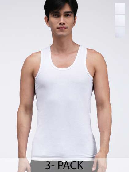 Amul Comfy Men's
                        Pure Cotton White Vest Pack of 3