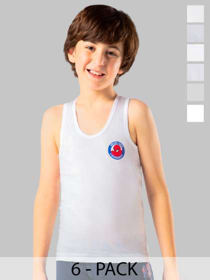 AMUL COMFY Boys Pack
                      Of 6 Printed Pure Cotton Innerwear Vests