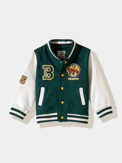 R&B Boys
                    Colourblocked Varsity Jacket with Embroidered