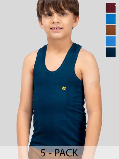AMUL COMFY Boys Pack
                      Of 5 Pure Cotton Innerwear Vests-
                      AC-CSRN-VE-MULTI-60-5PC