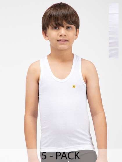 AMUL COMFY Pack of 5
                    Cotton innerwear Vest AC-SRN-VE-WHT-60-5PC