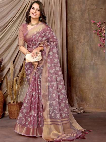 Urban Pallu Floral
                          Zari Saree