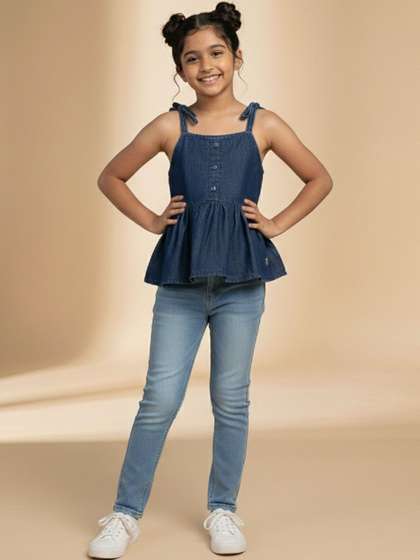 Knit N Knot Girls Cotton
                    Tops