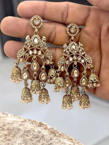 BFC - BUY FOR CHANGE
                        Geometric Jhumkas Earrings