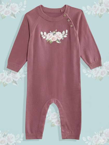 mothercare Infant Girls
                    Printed Pure Cotton Rompers