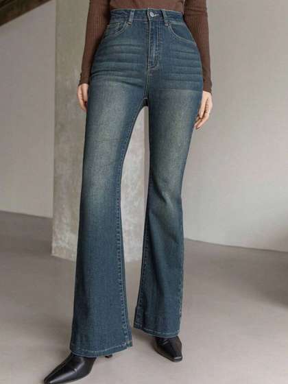 Aadvi Fashion Women
                      Smart Flared High-Rise Light Fade Jeans