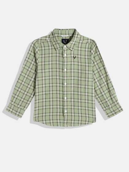 Allen Solly Junior
                      Boys Grid Tattersall Checked Pure Cotton Casual
                      Shirt