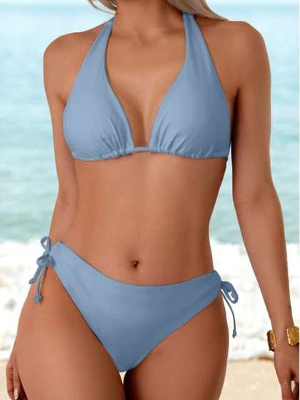 Dream of style
                          Quick-Dry Halter Neck Swim Bikini Set