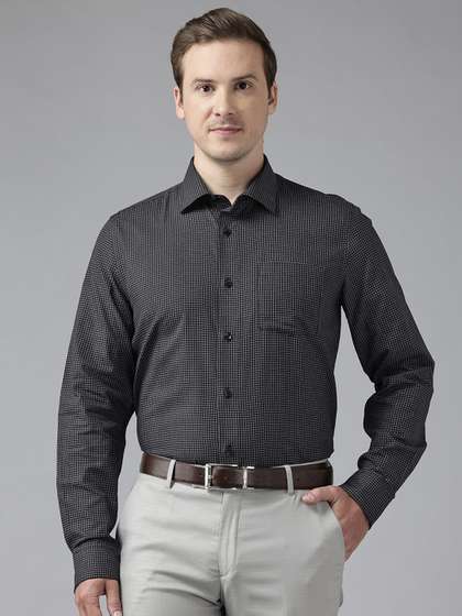 Blackberrys Slim Fit
                        Micro Checked Formal Shirt