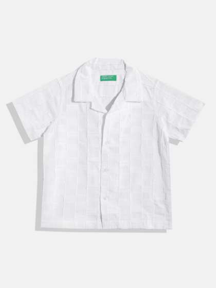 United Colors of
                    Benetton Boys Textured Casual Shirt
