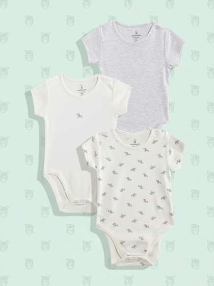 mothercare Infants Pack
                    of 3 Cotton Bodysuit