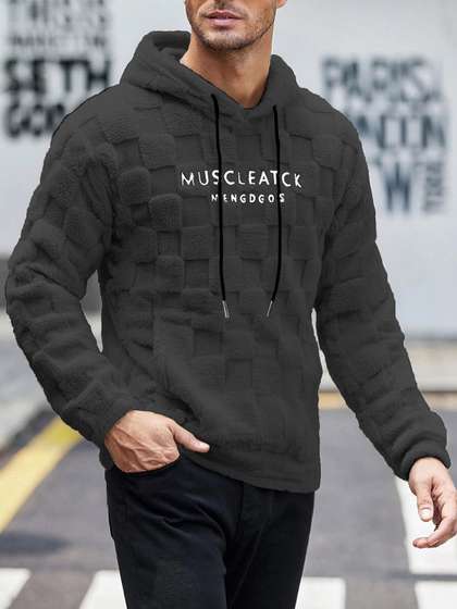 StyleCast x Revolte
                        Men Self Design Hooded Sweatshirt