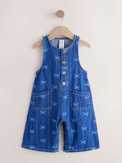 NEXT Girls Pure Cotton
                    Printed Basic Jumpsuit