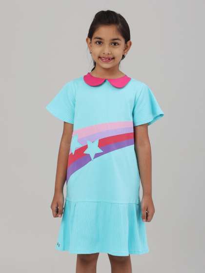 PILOLO Girls Print Drop-Waist Dress