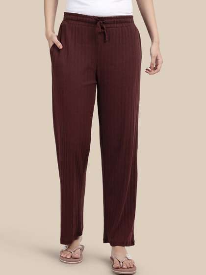 TWIN BIRDS Women
                        Self Design Cotton Straight Lounge Pants