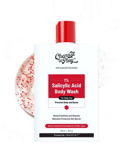 Chemist at Play 3%
                    Pentavitin + 1% Salicylic Acid Acne Control Body
                    Wash - 473 ml