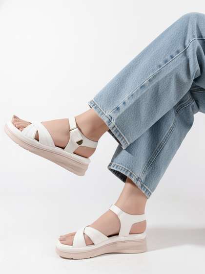 The Roadster
                        Lifestyle Co Women Round Toe Ankle Loop Open Toe
                        Flats