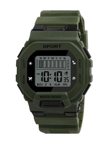 SWADESI STUFF Unisex
                    Kids Dial & Straps Digital Stopwatch Watch KASIO
                    GREEN 8