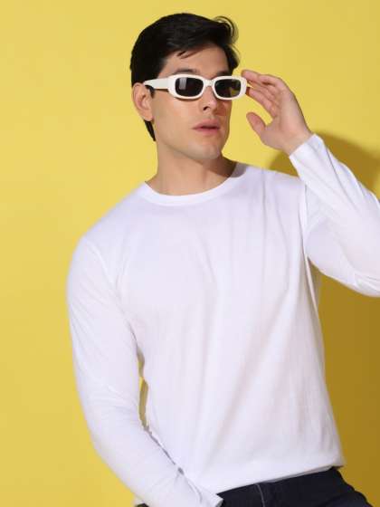 WOOSTRO Men Solid Round Neck Cotton Slim Fit T-shirt