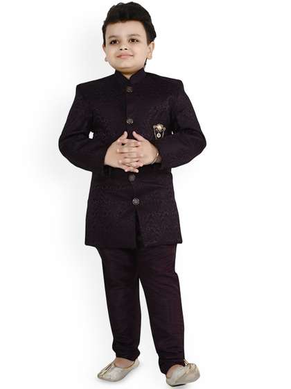 Arshia Fashions Boys
                        Self Design Sherwani Set
