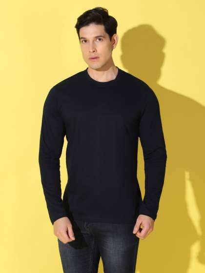 WOOSTRO Men Solid Round Neck Cotton Slim Fit T-shirt