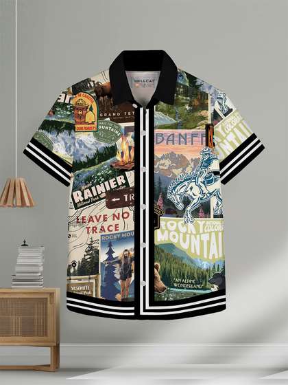 HELLCAT Boys Spread
                    Collar Graphic Printed Cotton Casual Shirt