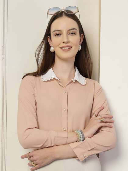 Style Quotient Women Smart Opaque Colourblocked Formal Shirt