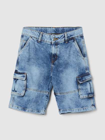max Boys Washed Denim
                    Shorts Technology