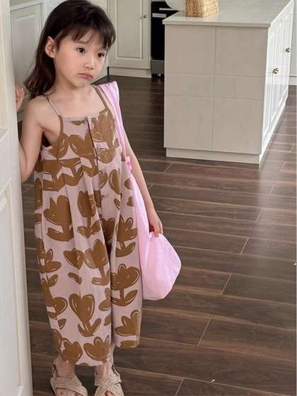 LULU & SKY Girls
                    Printed Basic Jumpsuit