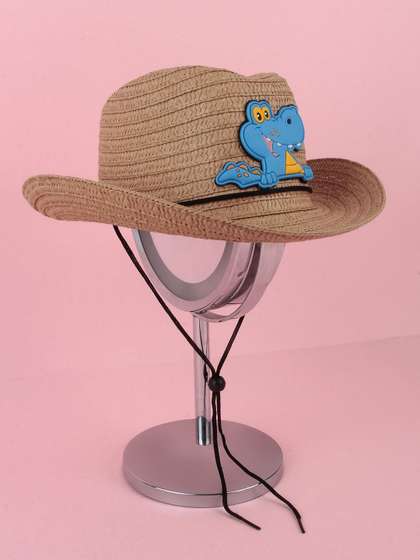 Adorazone Boys Brown
                    Self Design Fedora Hat