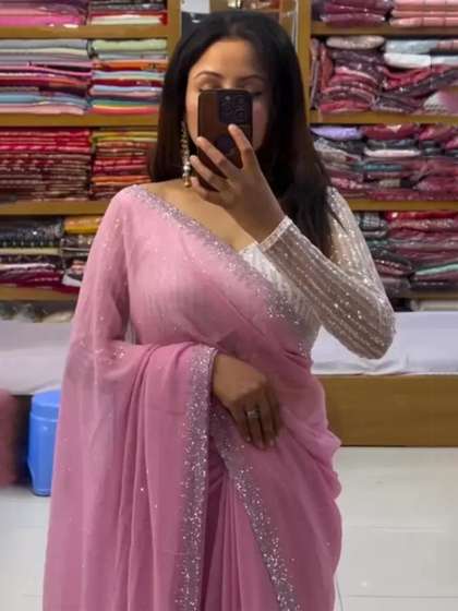 Florence Embellished
                        Pure Georgette Saree