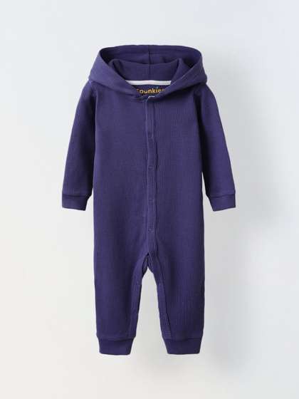 SPUNKIES Infant Hooded
                    Cotton Rompers