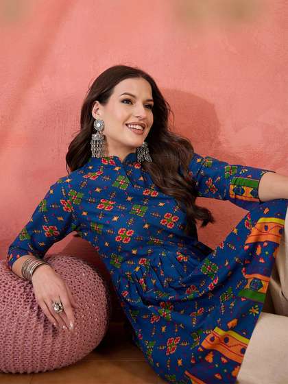 Sangria Printed Pure
                        Cotton Tops
