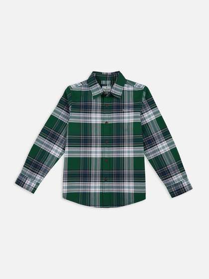 Pepe Jeans Boys Tartan
                    Checks Opaque Checked Casual Shirt