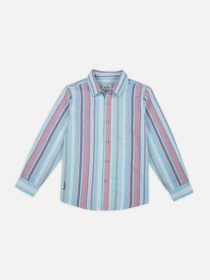 Pepe Jeans Boys Multi
                    Stripes Opaque Striped Casual Shirt