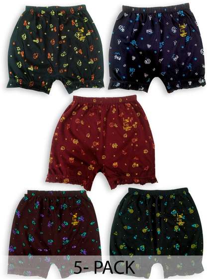 inner element Infant
                    Girls Pack Of 5 Printed Pure Cotton Bloomer Briefs
                    FP_Bloomer_PK5_45