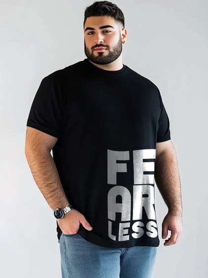 Toodle Plus Men Plus
                        Size Cotton Printed T-shirt