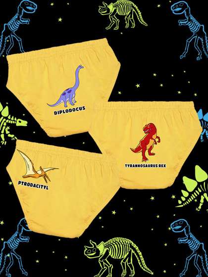 NUSYL Boys Pack Of 3
                    Printed Mid Rise Cotton Basic Briefs -
                    NUBCBRFPO3.0129
