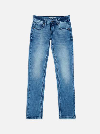 Pepe Jeans Boys Mid-Rise
                    Heavy Fade Slim Fit Stretchable Jeans