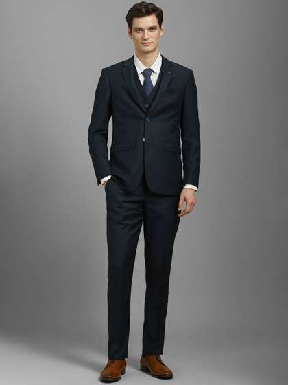 Louis Philippe Men
                        Slim-Fit Single-Breasted Three-Piece Suits