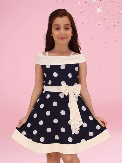 CUTECUMBER Polka Dot
                    Print Fit & Flare Dress