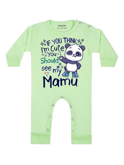 Arvesa Kids I Am Cute
                    You Should See My Mamu Printed Baby Romper