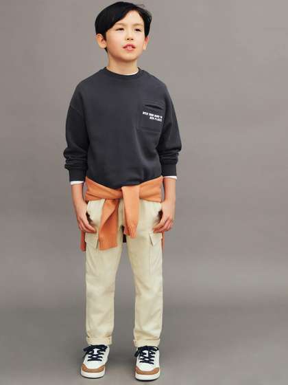 Mango Kids Boys Straight
                    Fit Pure Cotton Trousers