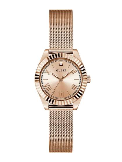 GUESS Round 30mm
                        Rose Gold Dial Analog Women Watch - GW0842L3