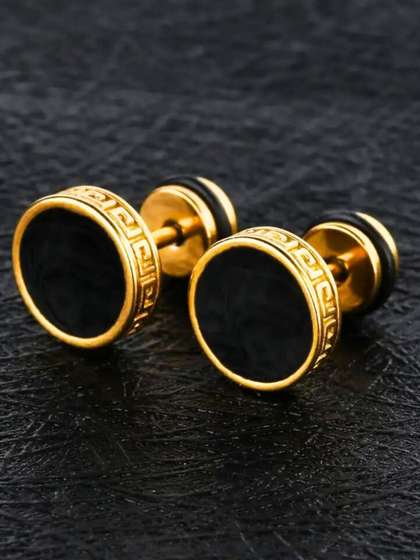 The Roadster Men
                    Stainless Steel Gold Plated Circular Shaped Studs
