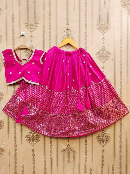 BAESD Girls
                        Embroidered Sequinned Foil Print Ready to Wear
                        Lehenga &