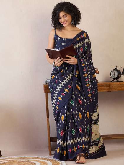 Mitera Ethnic Motifs
                        Ready to Wear Ikat Saree