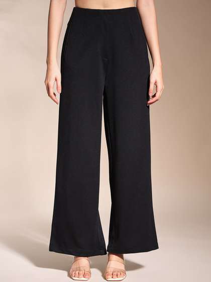 Zastraa Women
                        High-Rise Loose Fit Parallel Trousers